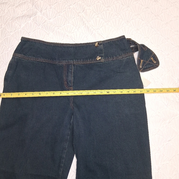 Vintage Harve Benard by benard Holtzman Dark Blue Straight Leg Jeans Size 14 - Picture 16 of 17